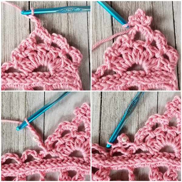 Crochet Lace Fan Instructions, part 2