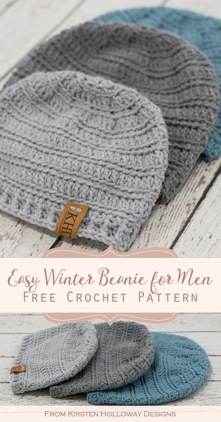 Unlimited Quick, Easy Crochet Hat Pattern For Men, Kids, and Baby - 4  Sizes! - Kirsten Holloway Designs