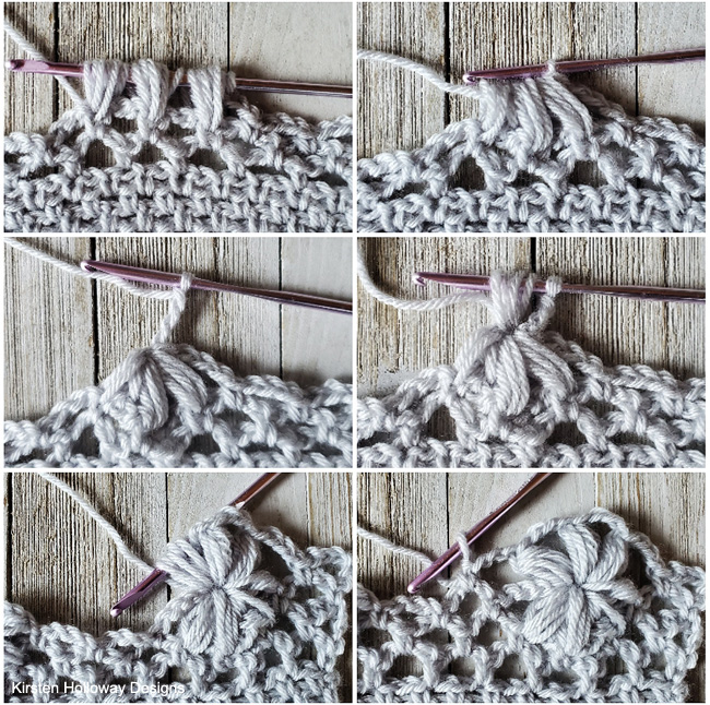 how to crochet flower lace step-by-step picture instructions